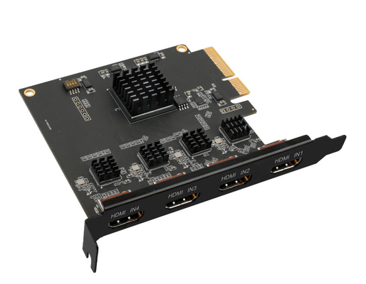 Resoluzione 4-Channel PCIe Video Capture Card per visualizzazione e commutazione simultanee
