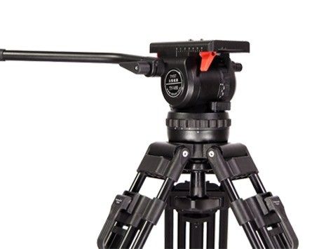 Fotografia video professionale treppiede in fibra di carbonio di 75 mm di diametro con manico singolo