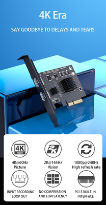 Carte di acquisizione video audio 4K di tipo SMD professionale per registrazione dal vivo e OBS