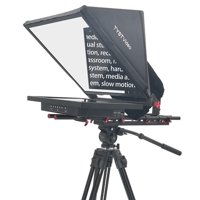 Teleprompter da studio a schermo singolo da 21 pollici con vetro e carattere a fascia temperata