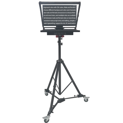 24 pollici Single Screen Wireless Remote Tripod Broadcasting Announcer Teleprompter per il live stream