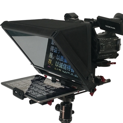 Live Sport Intervista Portatile Tablet Teleprompter TS310 7-13 Inch 1 Set Fotocamera 2-20 piedi Flight Case