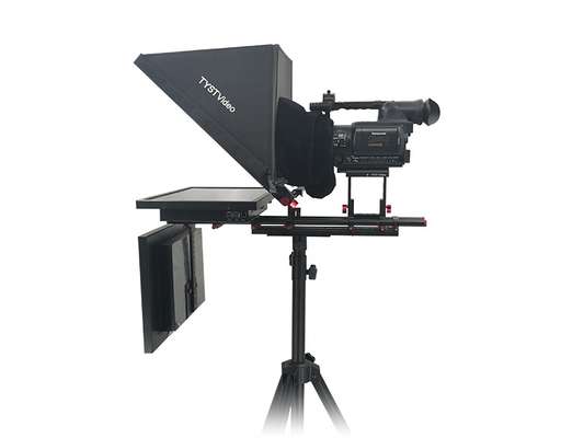 Teleprompter remoto wireless a doppio schermo da 24 pollici per il linguaggio e la trasmissione senza soluzione di continuità