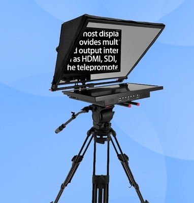 Teleprompter a schermo singolo da 24 pollici per presentazioni in studio