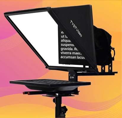 Teleprompter a schermo singolo da 24 pollici per presentazioni in studio