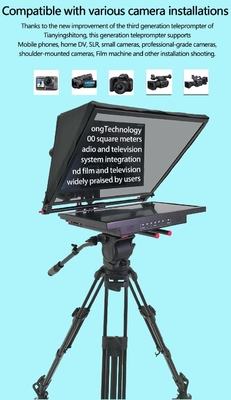 Teleprompter a schermo singolo da 24 pollici per presentazioni in studio