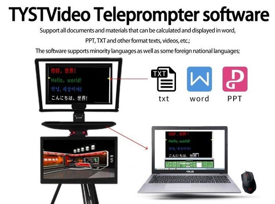 Tripod e Casters Teleprompter universale in metallo TP150 HD Riflessione DSLR