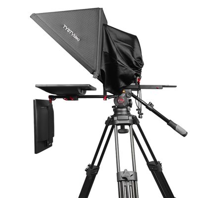 TS-T110/24D 24 pollici doppio schermo Live Broadcasting Self-Check Screen Caster PTZ Tripod Wireless Remote Teleprompter