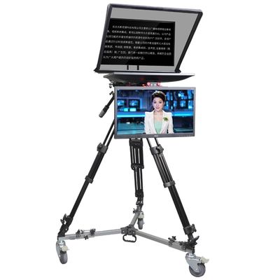 Teleprompter auto-controllo a doppio schermo da 24" per lo studio di trasmissione OEM/ODM supportato