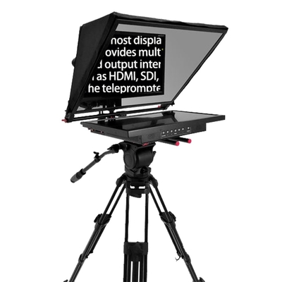 Teleprompter da studio a schermo singolo da 21G-GH da 21 pollici con treppiede e caster professionali