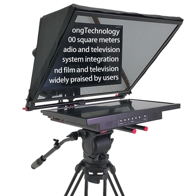 Teleprompter da studio a schermo singolo da 21G-GH da 21 pollici con treppiede e caster professionali
