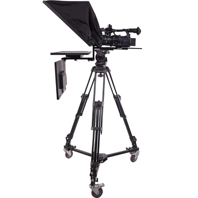 Teleprompter a doppio schermo ad alta trasmissione luminosa da 22 pollici per interni/esterni presso TYSTVideo
