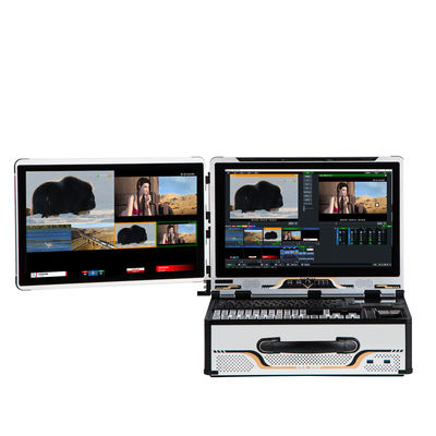 Macchina di trasmissione in diretta portatile tutto in uno con software Vmix HD e 12 canali