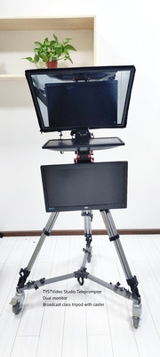 Teleprompter a doppio schermo per la sala di registrazione delle trasmissioni 21 pollici Grande schermo