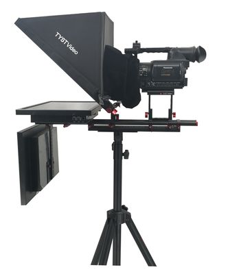 300 nit luminosità Teleprompter stand per notizie trasmissioni spettacoli di intrattenimento in nero