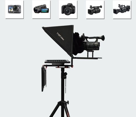 Teleprompto e riprese rese facili Teleprompter in studio con schermo a specchio autocontrollato