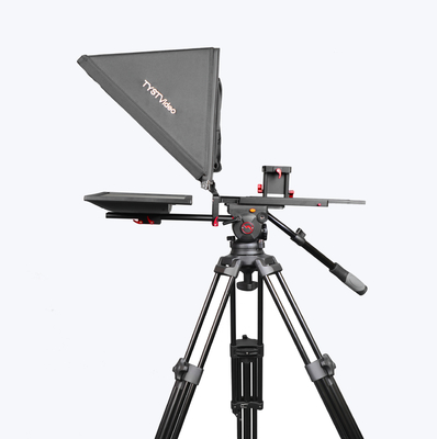 Teleprompter da 24 pollici per televisione e broadcast studio con telecomando Tystvideo da 5 metri