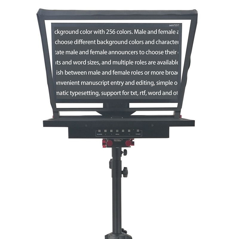 24 pollici Single Screen Wireless Remote Tripod Broadcasting Announcer Teleprompter per il live stream