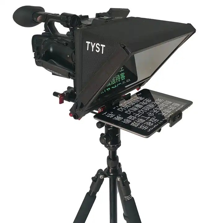 Teleprompter portatile da 2 a 20 piedi di distanza operativa per Android o iPad Broadcast