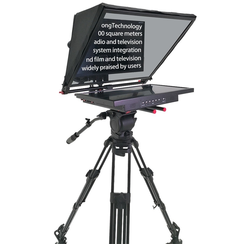 Teleprompter a schermo singolo da 24 pollici per presentazioni in studio