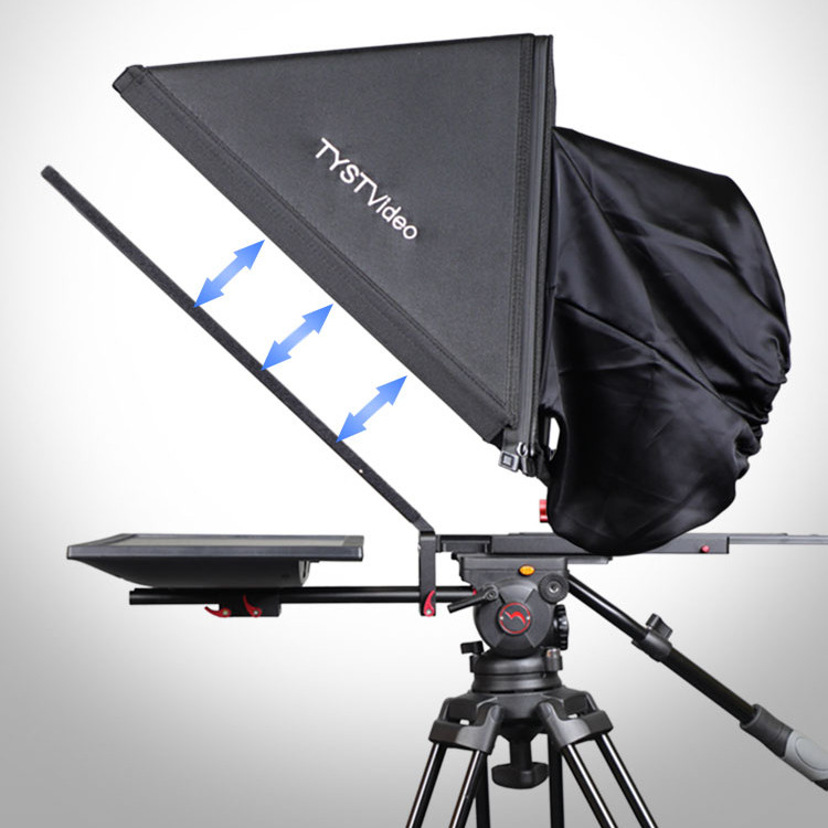 Teleprompter per laptop in studio da 24 pollici con treppiede e vetro temperato