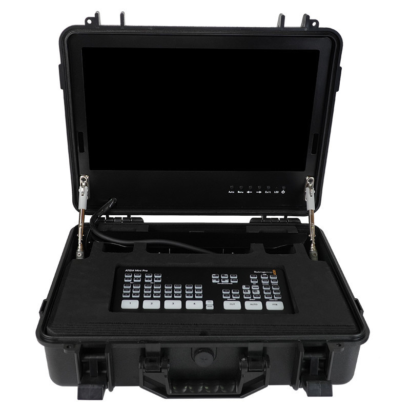 ATEM SDI Series Switchers Protective Carrying Case con monitor integrato da 15,6 pollici